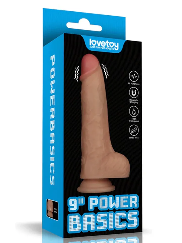 Realistic Vibrating Power Cock 23 cm - Vibrējošs dualdildo 5 [full]
