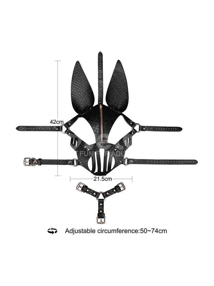 Rebellion Reign Dark Bunny Mask - BDSM maska 2 [full]