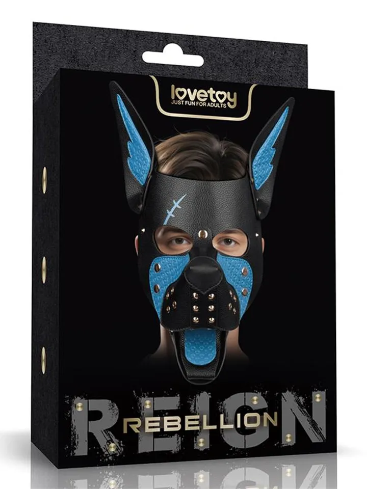 Rebellion Reign Scarred Alpha Pup Mask Blue - BDSM maska 1 [full]
