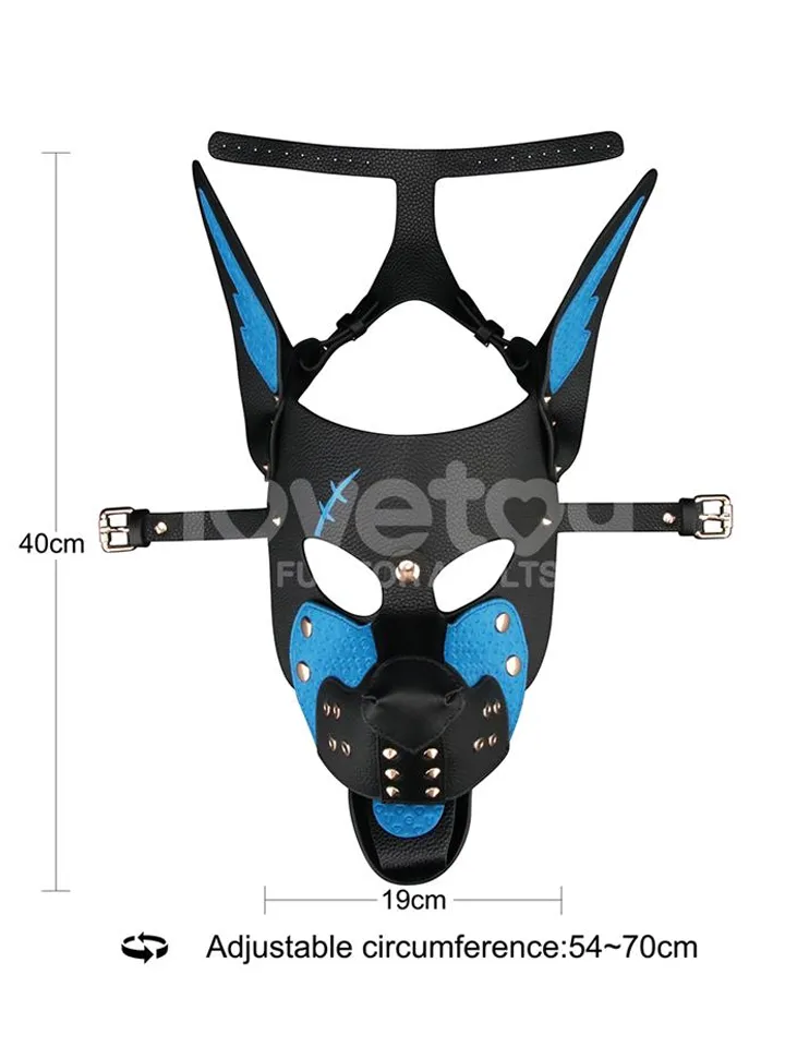 Rebellion Reign Scarred Alpha Pup Mask Blue - BDSM maska 2 [full]