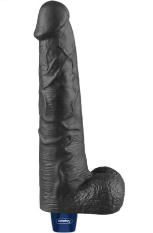 Rechargeable Vibrating Dildo Black 27,2 cm - Vibrējošs dildo 1