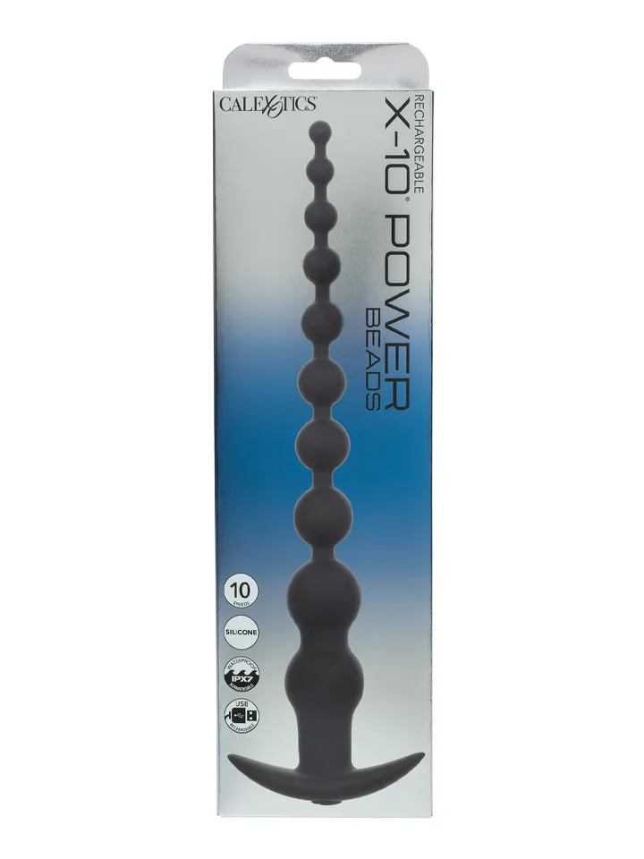 Rechargeable X-10 Power Beads - Vibrējošas anālās krelles 3 [full]