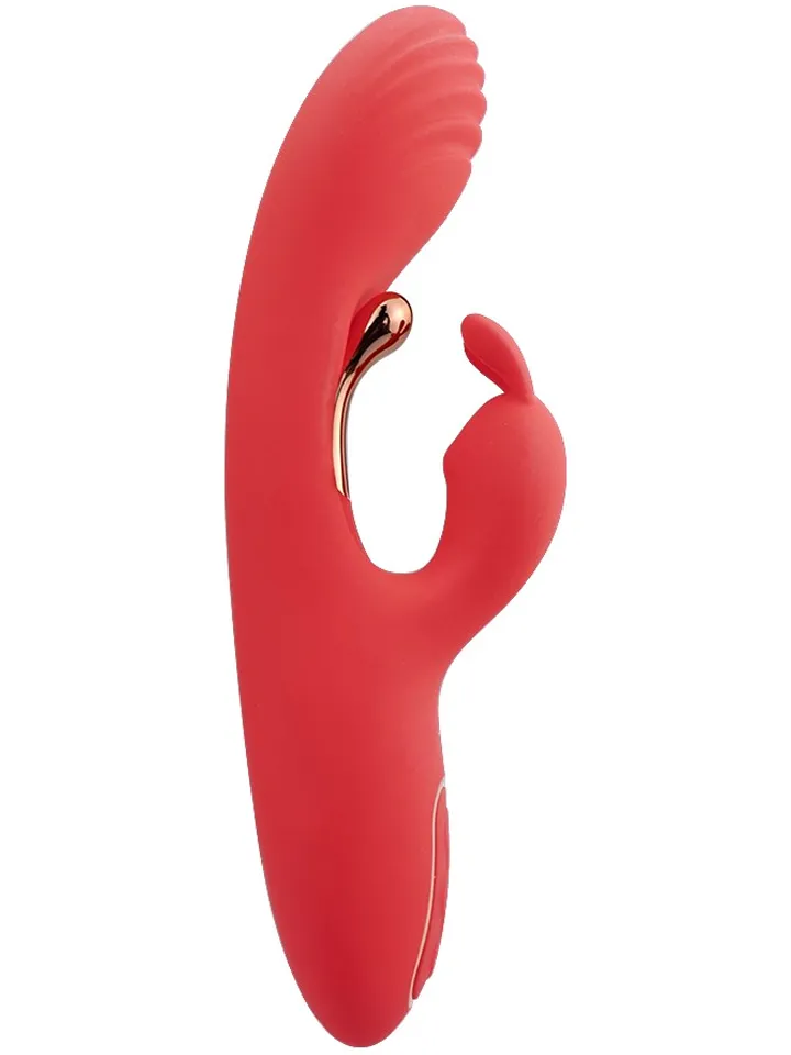 Red & Gold Flapping Rabbit Red - Trušu vibrators 2