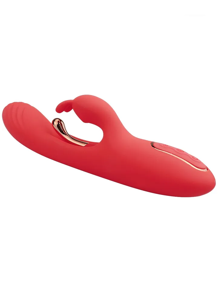 Red & Gold Flapping Rabbit Red - Trušu vibrators 3