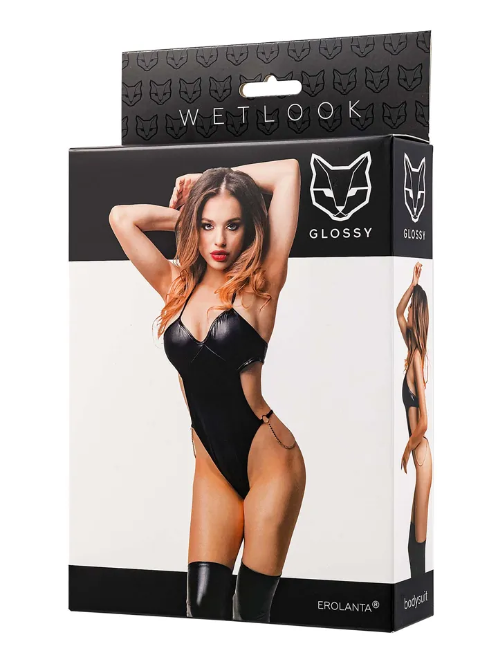 Reina Wetlook Bodysuit Black - Wetlook body 3 [full]