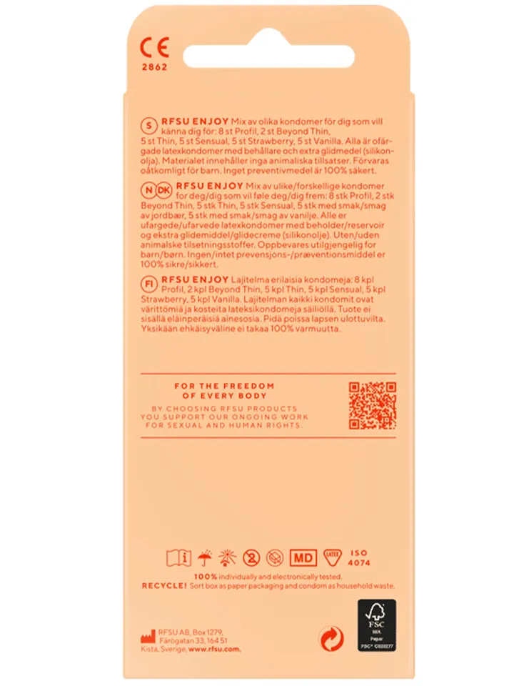 RFSU Enjoy A Mix Of Condoms 30-pack - Sajauc iepakojuma prezervatīvus 2