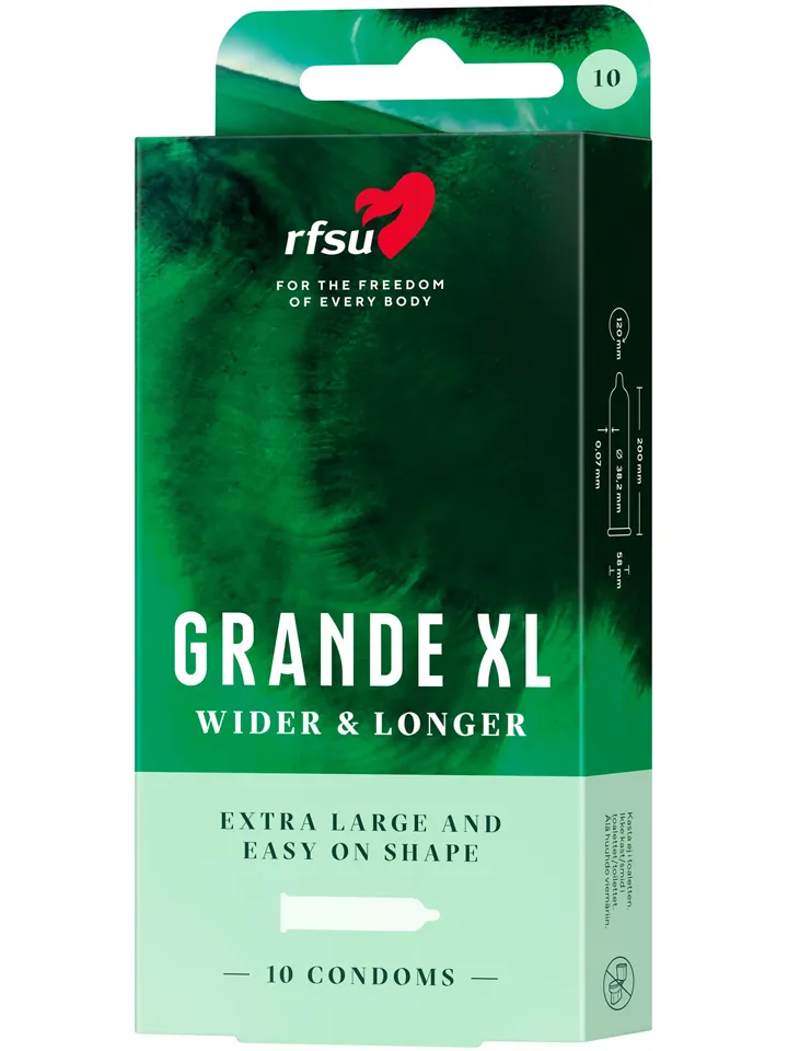 RFSU Grande XL 10-pack - Īpaši lieli prezervatīvi 1