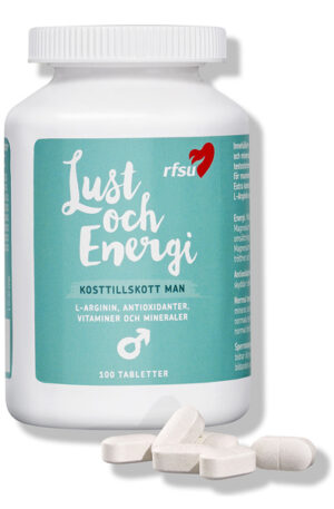 RFSU Lust & Energi Man 100 tabletter - Stimulējošs uztura bagātinātājs vīriešiem 1