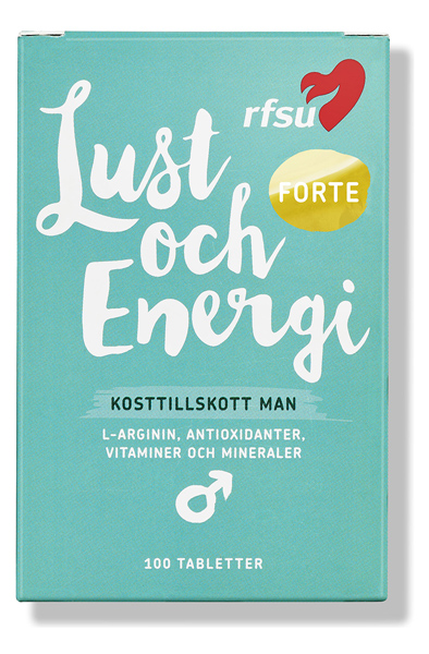 RFSU Lust & Energi Man 100 tabletter - Stimulējošs uztura bagātinātājs vīriešiem 2