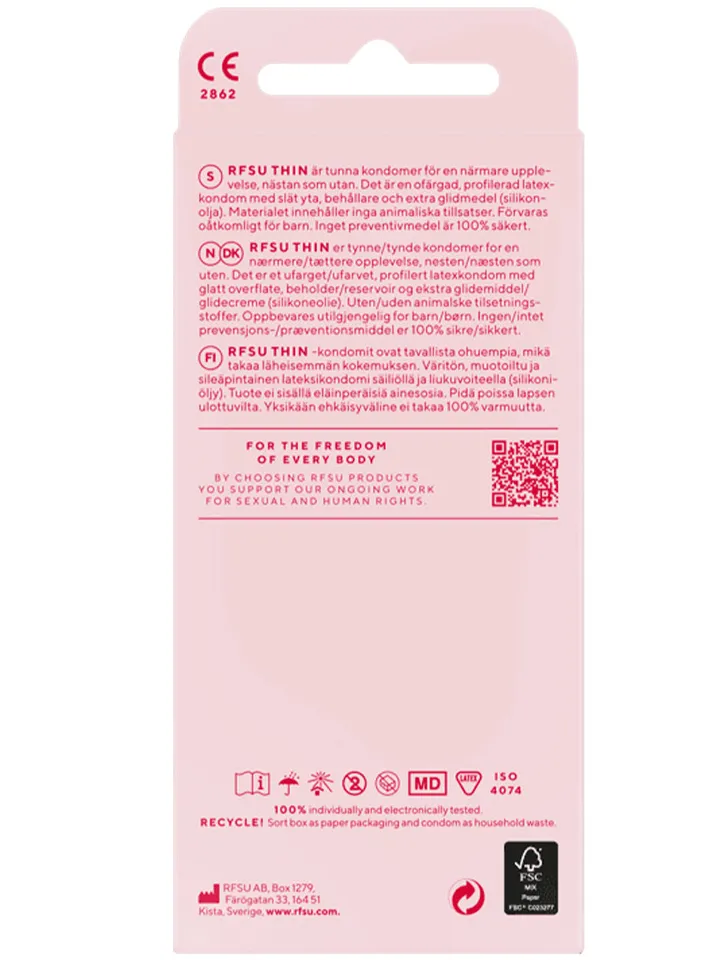 RFSU Thin Kondomer 10-pack - Plāni prezervatīvi 2