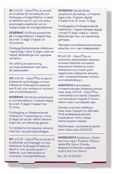 RFSU UrinCur 15 kapslar - Urīnceļu infekcijas ārstēšana 2
