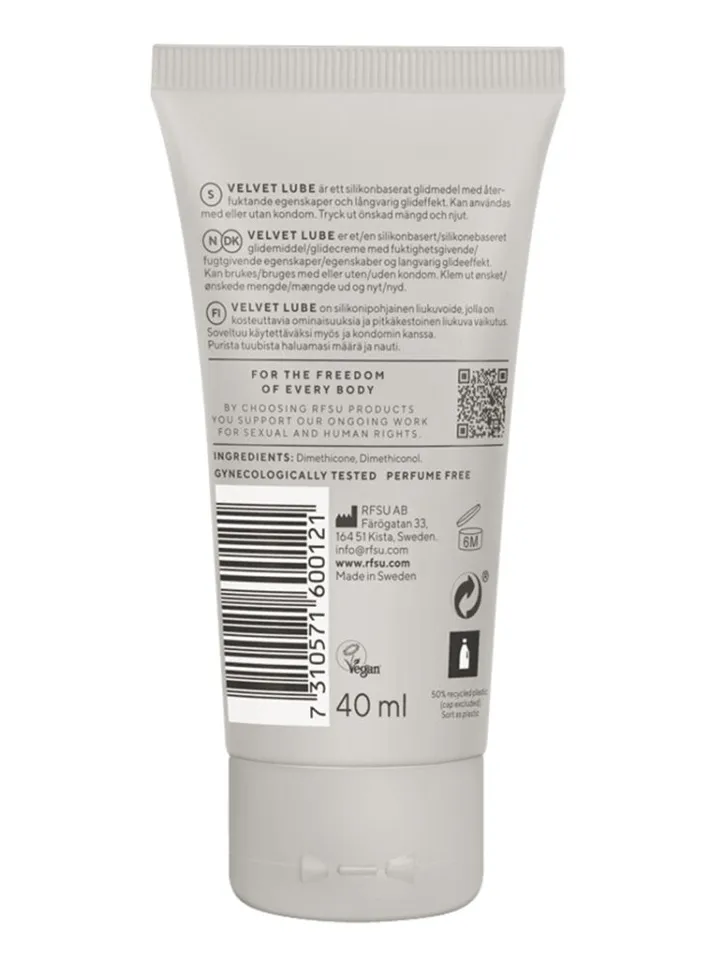 RFSU Velvet Lube 40 ml - Smērviela uz silikona bāzes 2 [full]