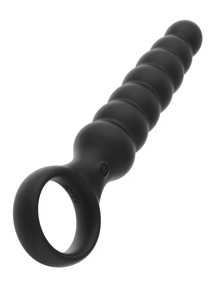 Ribbed Anal Plug With Vibrations Black - Vibrējošs anālais spraudnis 2 [full]