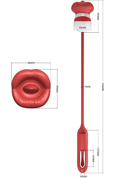 Romance Alyss Red Mouth Vibrator - Vibrators 3