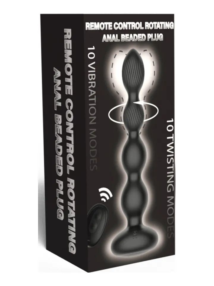 Rotating Anal Beaded Plug - Vibrējošas anālās krelles 4 [full]
