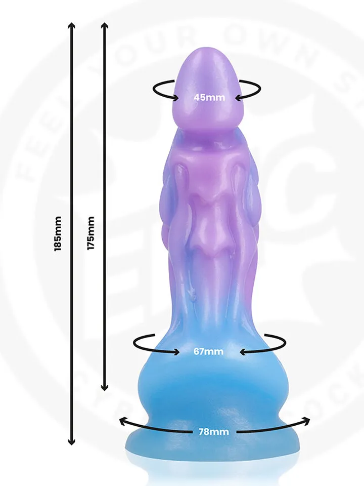 Sapphire Lunar Glow Dildo 18,5 cm - Fantasy dildo 3 [full]