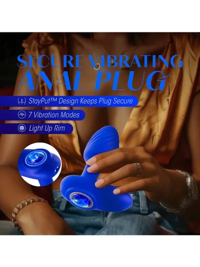 Sapphire Mystery Vibrating Plug - Vibrējošs anālais spraudnis 4