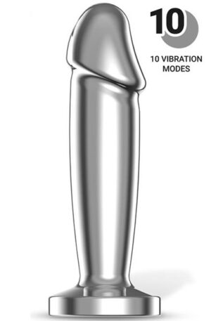 Sarmy Vibrating Chrome Anal Plug Small - Vibrējošs anālais dildo 1