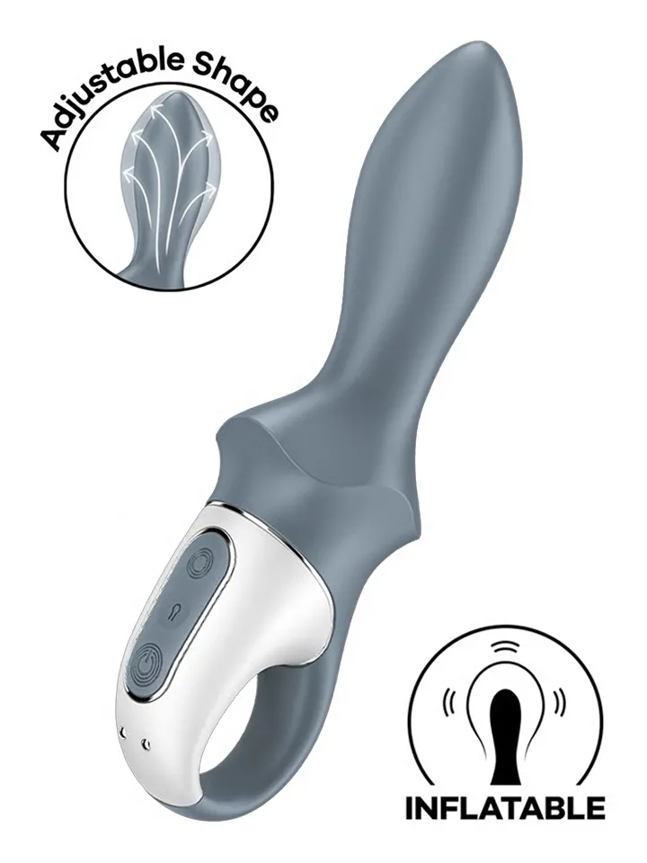Satisfyer Air Pump Booty 1 Grey - Vibrējošs anālais dildo 1 [full]
