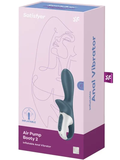 Satisfyer Air Pump Booty 2 Dark Grey - Anālais vibrators 6