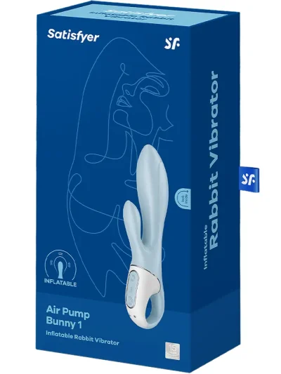 Satisfyer Air Pump Bunny 1 Blue - Trušu vibrators 5