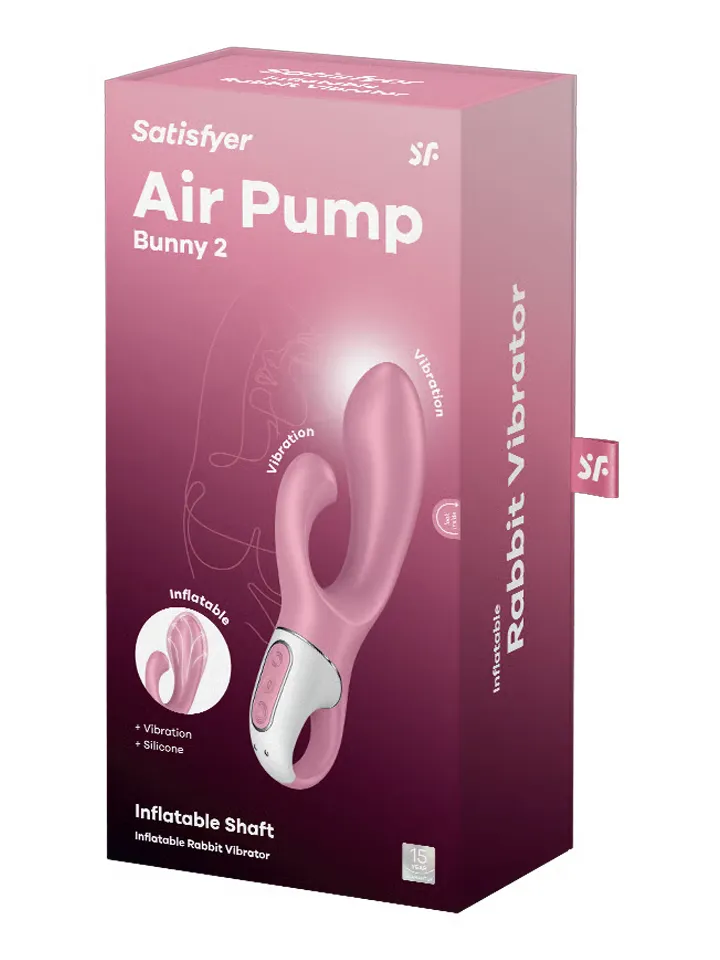 Satisfyer Air Pump Bunny 2 Light Red - Trušu vibrators 5 [full]