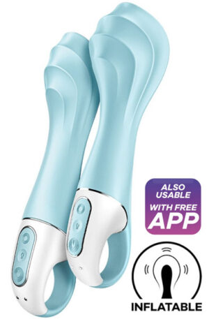 Satisfyer Air Pump Vibrator 5+ Blue - G punkta vibrators 1