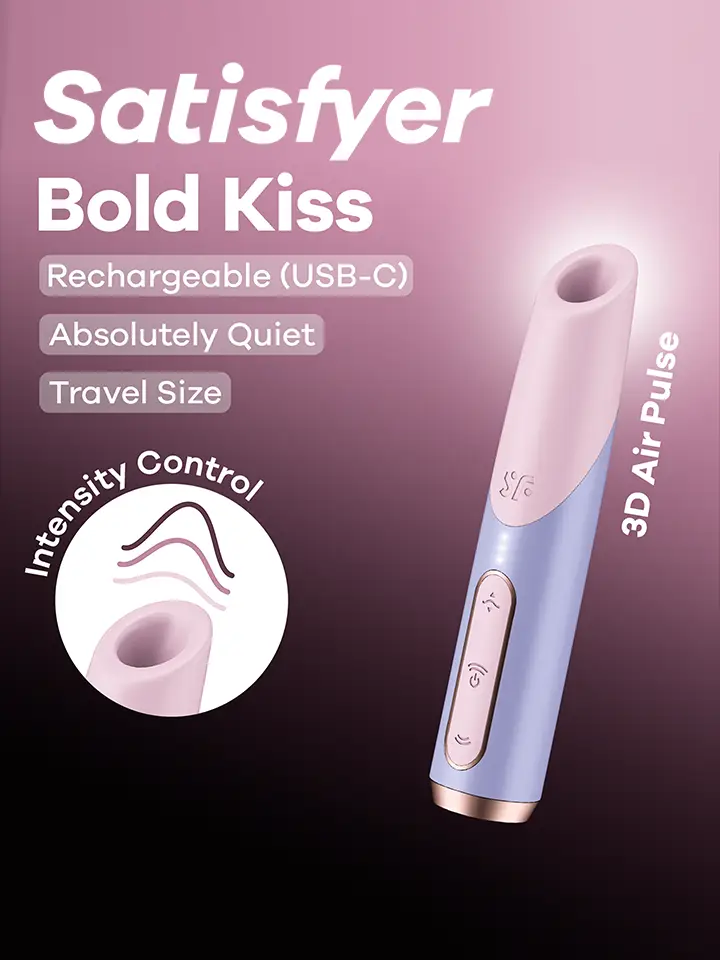 Satisfyer Bold Kiss Air Pulse Vibrator - Gaisa spiediena vibrators 1 [full]
