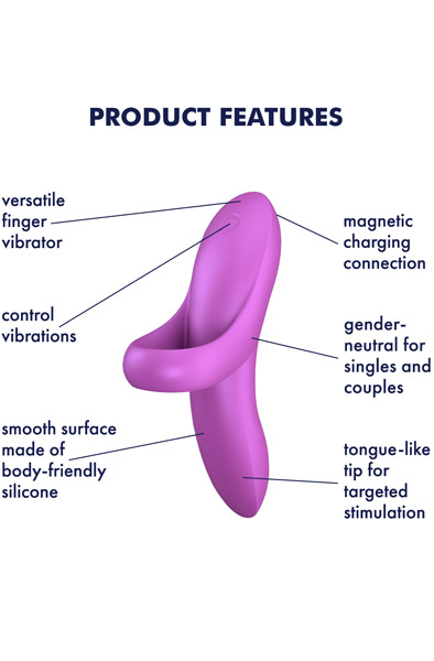 Satisfyer Bold Lover Finger Vibrator Dark Pink - Pirkstu vibrators 2