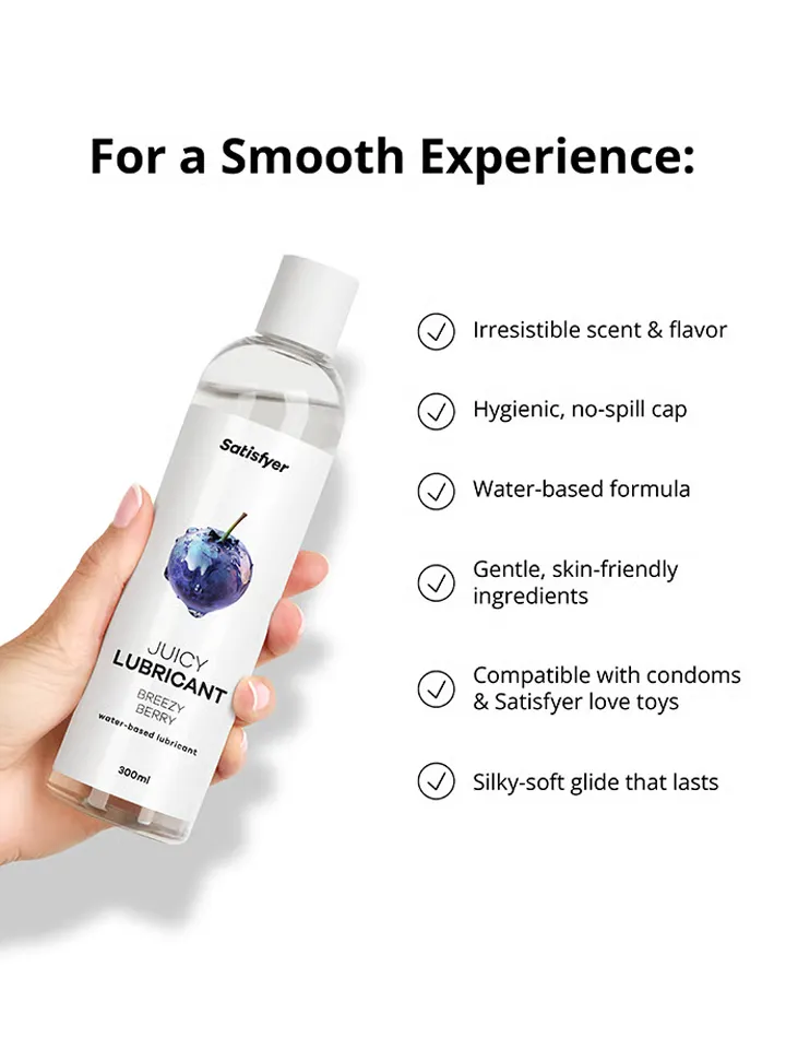 Satisfyer Breezy Berry Water Based Lubricant 300 ml - Aromatizēta smērviela 3 [full]