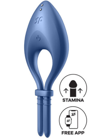 Satisfyer Bullseye Ring Vibrator Blue - Dzimumlocekļa gredzens, ko kontrolē lietotne 1