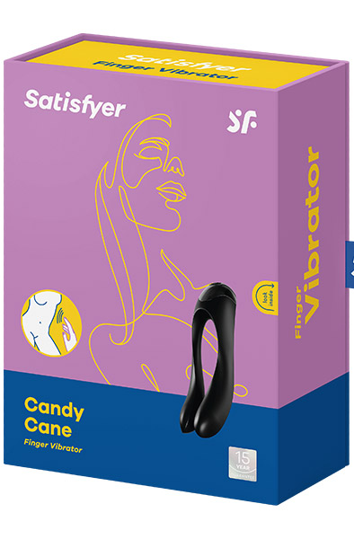 Satisfyer Candy Cane Finger Vibrator Black - Klitora vibrators 5