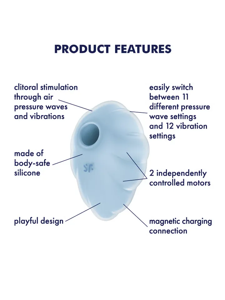 Satisfyer Cloud Dancer Blue - Gaisa spiediena vibrators 2 [full]