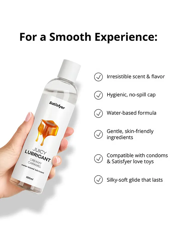 Satisfyer Creamy Caramel Water Based Lubricant 300 ml - Aromatizēta smērviela 3 [full]