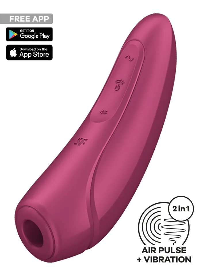Satisfyer Curvy 1+ Rose Red - Lietotņu kontrolēts klitora stimulators 1 [full]
