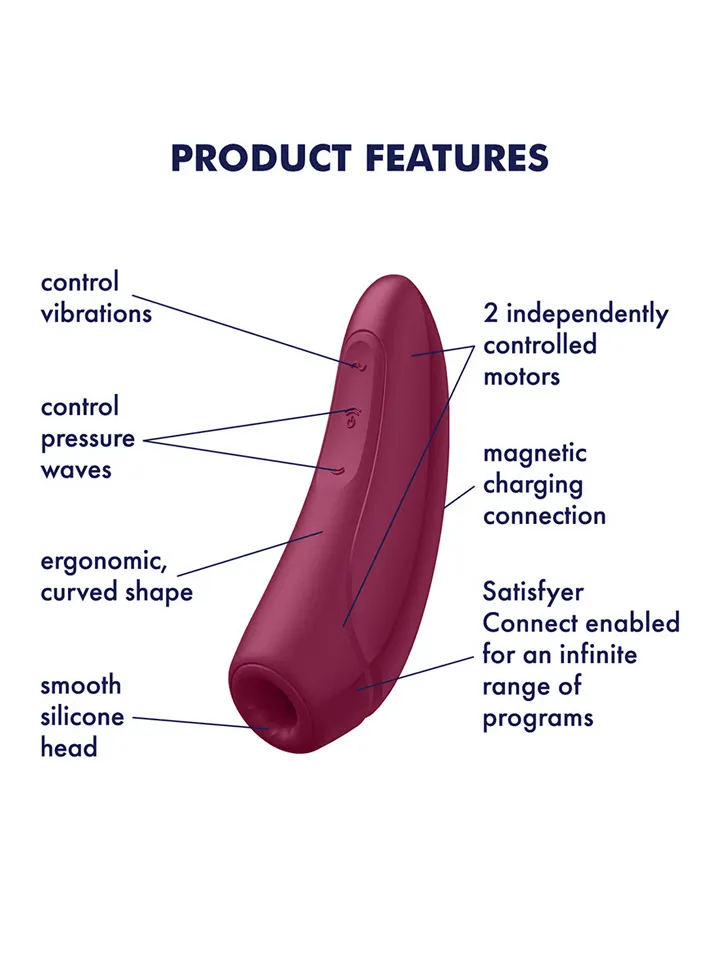 Satisfyer Curvy 1+ Rose Red - Lietotņu kontrolēts klitora stimulators 2 [full]