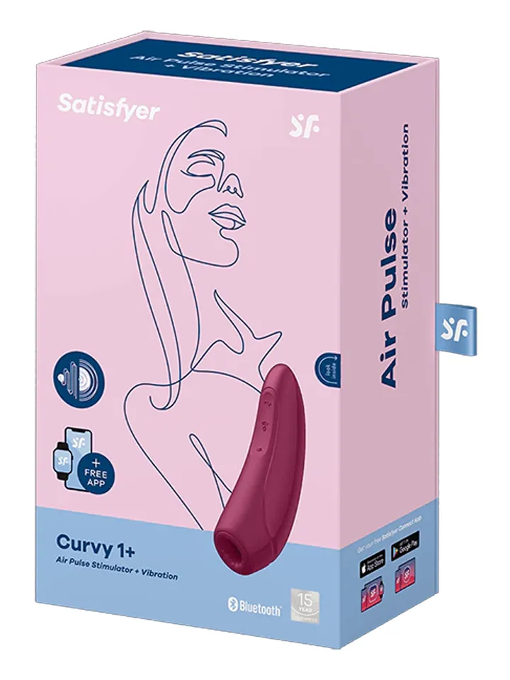 Satisfyer Curvy 1+ Rose Red - Lietotņu kontrolēts klitora stimulators 4 [full]