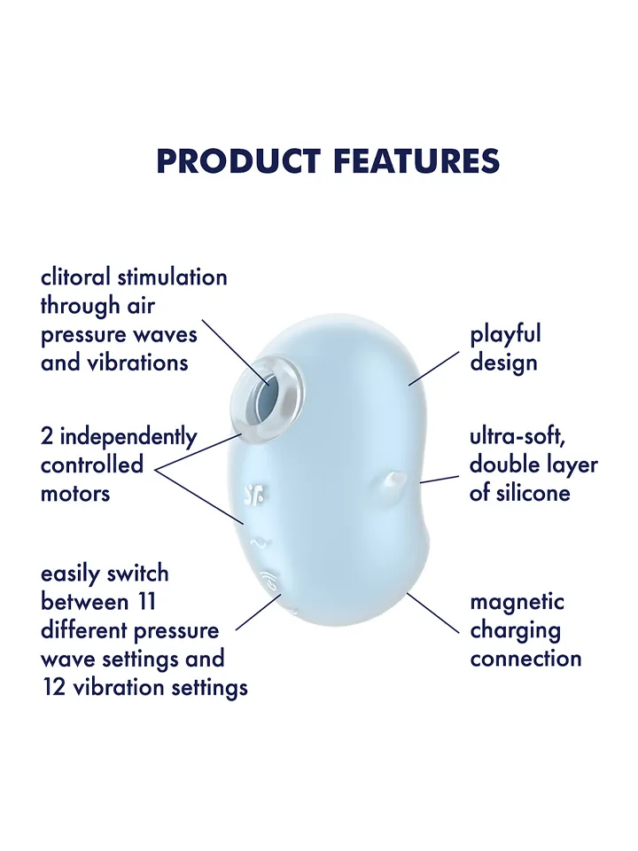 Satisfyer Cutie Ghost Blue - Gaisa spiediena vibrators 2 [full]