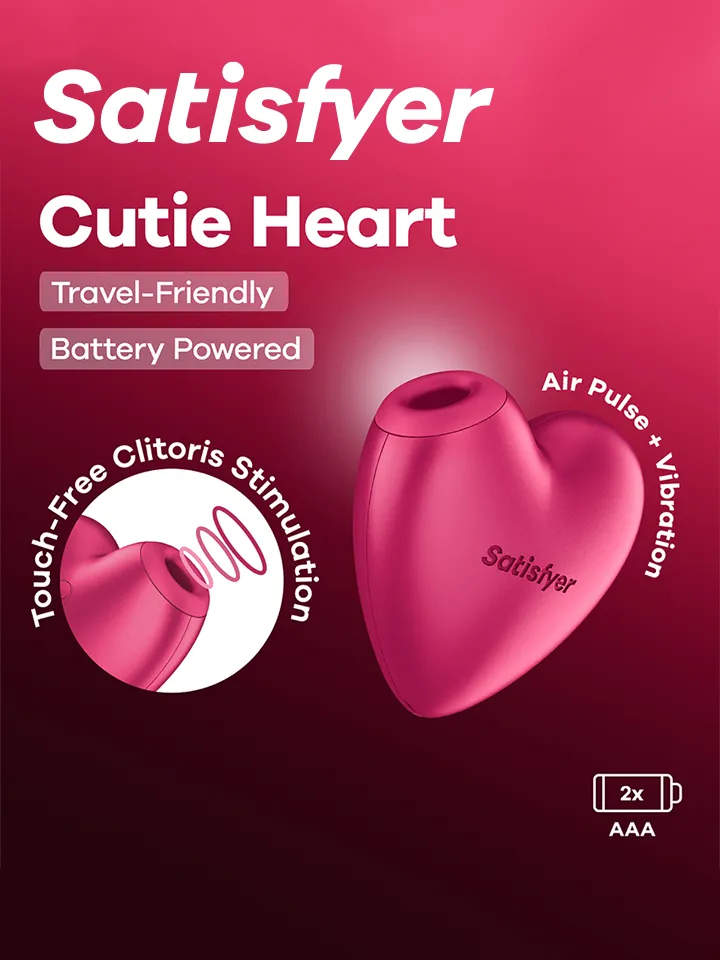 Satisfyer Cutie Heart Battery Powered - Gaisa spiediena vibrators 1 [full]