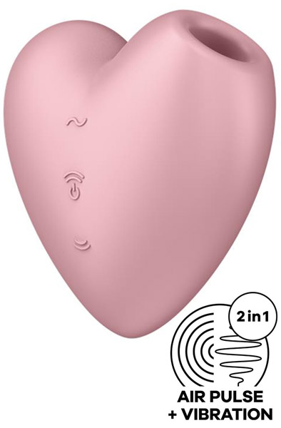Satisfyer Cutie Heart Light Red - Gaisa spiediena vibrators 1