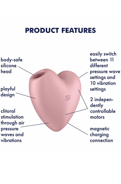 Satisfyer Cutie Heart Light Red - Gaisa spiediena vibrators 2