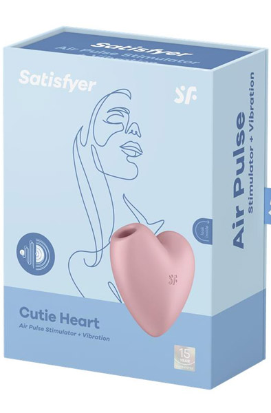 Satisfyer Cutie Heart Light Red - Gaisa spiediena vibrators 5