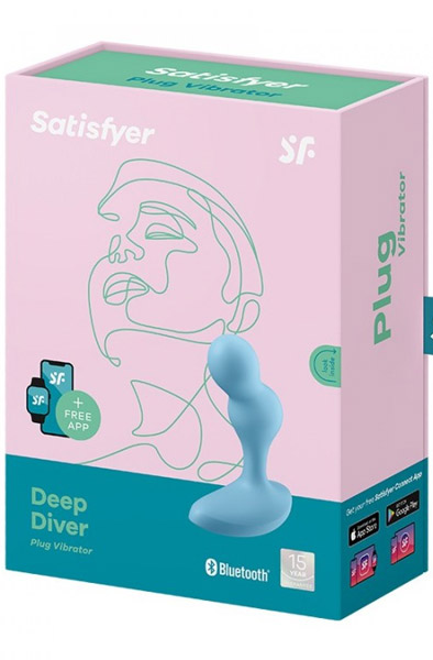 Satisfyer Deep Diver Blue - Vibrējošs anālais spraudnis 4