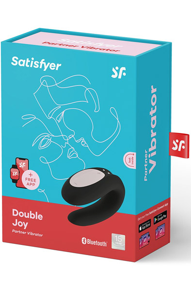 Satisfyer Double Joy Connect App Black - Pāris vibrators ar lietotņu vadību 6