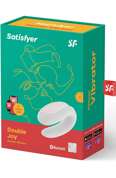 Satisfyer Double Joy White - Pāris vibrators ar lietotņu vadību 4
