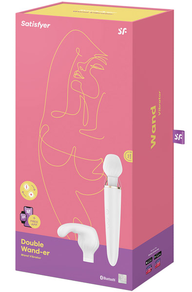 Satisfyer Double Wand-er White - Burvju nūjiņa / masāžas zizlis 4
