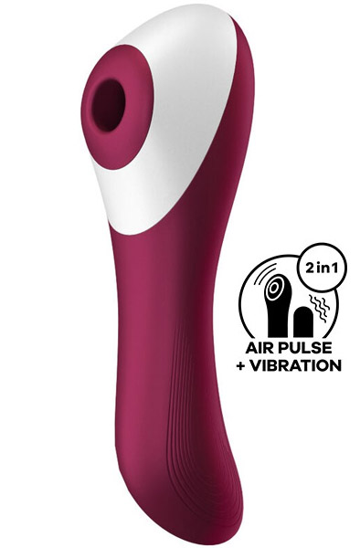 Satisfyer Dual Crush Red - Gaisa spiediena vibrators 1