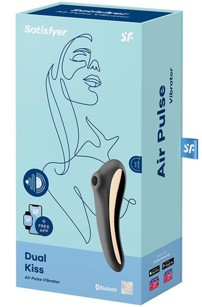 Satisfyer Dual Kiss Black - Gaisa spiediena vibrators 5