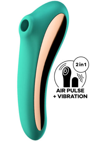 Satisfyer Dual Kiss Green - Gaisa spiediena vibrators 1