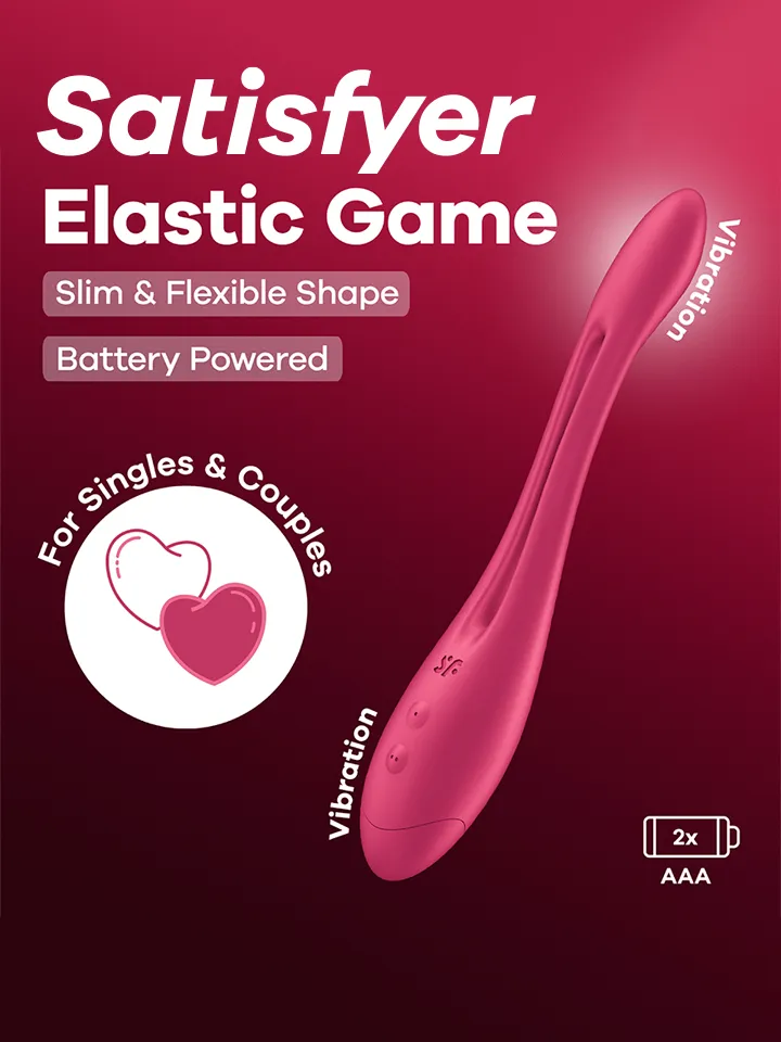 Satisfyer Elastic Game Pink Battery Series - Pāru vibrators 1 [full]